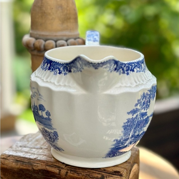 Swinnerton’s Staffordshire England Blue and White Silverdale Pitcher - Picture 4 of 9